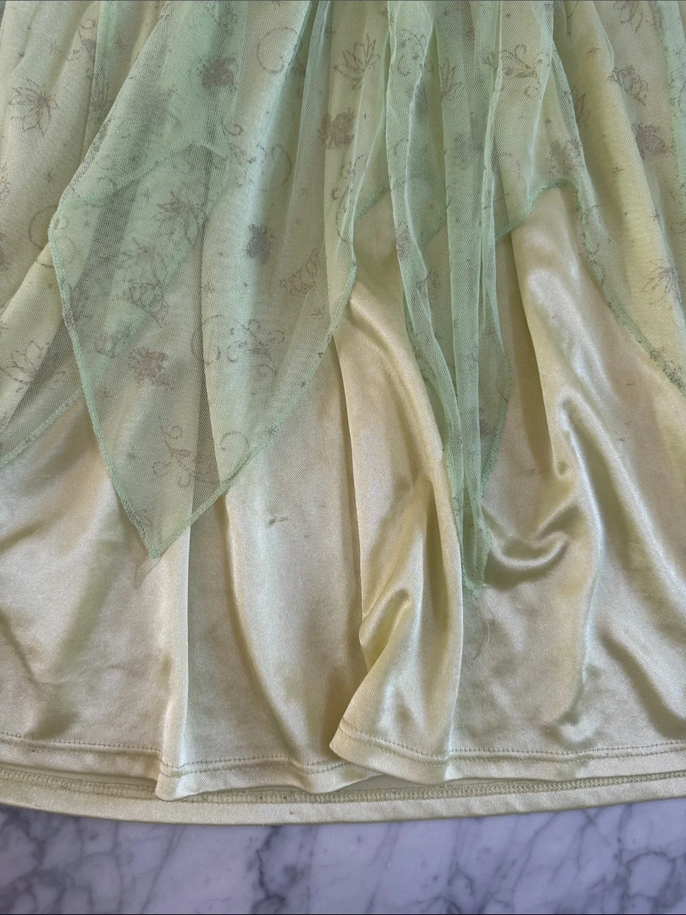 Girls Green Princess Tiana Nightgown Dress Sz 6 - Picture 6 of 6